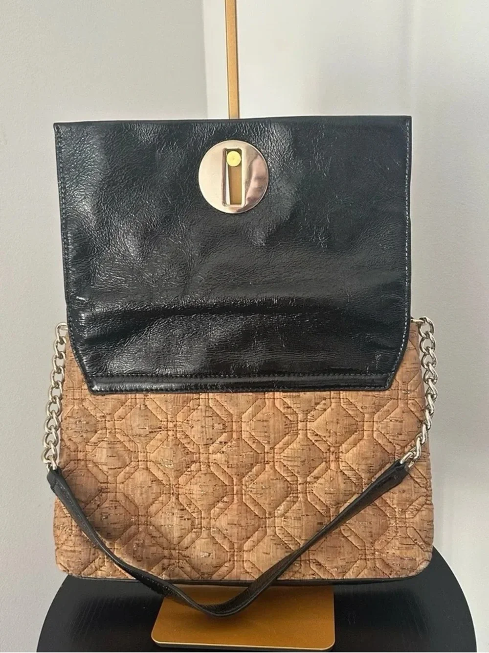 Kate Spade Quilted Cork and Patent Leather Handbag